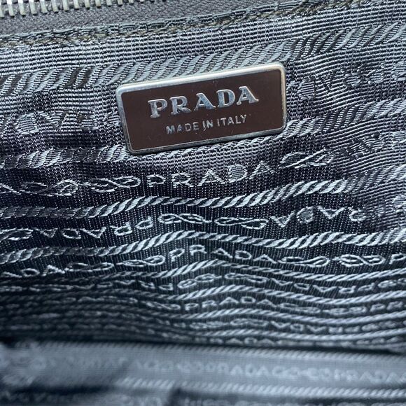 Authentic PRADA Tote Bag Leather & Nylon - Picture 14 of 16
